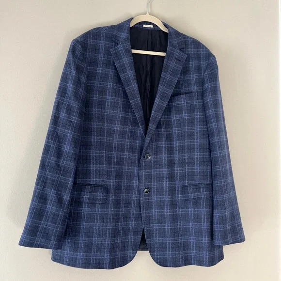 Joseph Abboud Navy Checkered Blazer - Picture 2 of 11